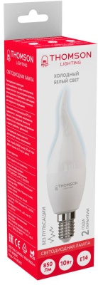 Лампа светодиодная Thomson TH-B2313 10Вт цок.:E14 свеча 220B св.свеч.бел.хол. Tail Candle (упак.:1шт)