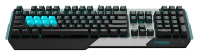 Клавиатура A4Tech B865 механическая серый/черный USB for gamer LED (B865 ICE BLUE) кабель 1.8м