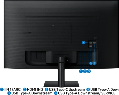 Монитор Samsung 32" S32FM702UIXCI черный VA LED 16:9 HDMI M/M матовая 3000:1 300cd 178гр/178гр 3840x2160 60Hz 4K USB 6.5кг