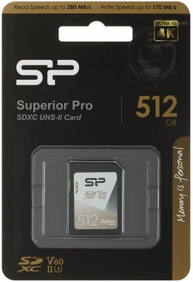 Флеш карта SDXC 512GB Silicon Power SP512GBSDXJV6V10 Superior Pro V60 w/o adapter