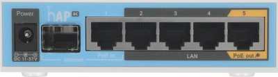 Роутер беспроводной MikroTik hAP ac (RB962UIGS-5HACT2HNT) AC1750 10/100/1000BASE-TX/SFP белый