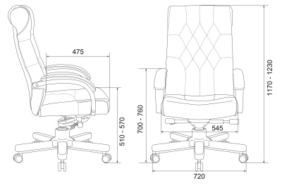 Кресло руководителя Бюрократ T-9928WALNUT черный кожа крестов. металл/дерево