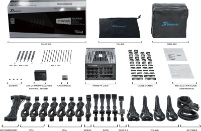 Блок питания Seasonic ATX 2200W Prime PX-2200 80+ platinum (20+4pin) APFC 135mm fan 18xSATA Cab Manag RTL