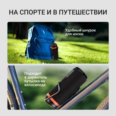 Колонка порт. Digma D-PS1521 черный 16W 2.0 BT 10м 1800mAh (PS1521B)