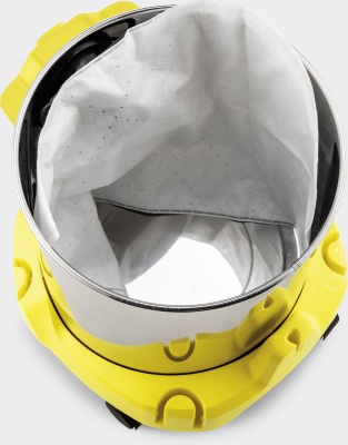 Строительный пылесос Karcher WD 2 Plus S V-15/4/18 1000Вт (уборка: сухая/влажная/выдув/сбор воды) желтый