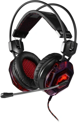 Наушники с микрофоном Оклик HS-L500G TOXIC черный 2.2м мониторные оголовье (472656)