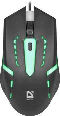 Мышь Defender Hit MB-601 черный оптическая 1200dpi USB 3but (52601)