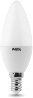 Лампа светодиодная Gauss Elementary 10Вт цок.:E14 свеча 220B св.свеч.бел.теп. C37 (упак.:10шт) (33110)