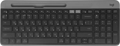 Клавиатура Logitech K580 черный/серебристый USB беспроводная BT/Radio slim Multimedia (920-009208)