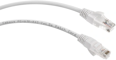 Патч-корд Cabeus PC-UTP-RJ45-CAT.5E-0.15M-WH U/UTP RJ-45 вил.-вилка RJ-45 кат.5E 0.15м белый LSZH