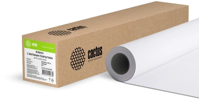 Бумага Cactus CS-PC120-61030 24"(A1) 610мм-30м/120г/м2/белый матовое универсальная (с покрытием) втулка:50.8мм (2") (упак.:1рул)