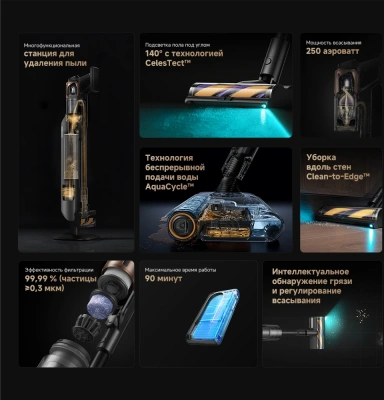Пылесос моющий Dreame Z-Series Z20 AquaCycle Station 715Вт черный
