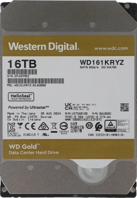 Жесткий диск WD SATA-III 16TB WD161KRYZ Server Gold 512E (7200rpm) 512Mb 3.5"