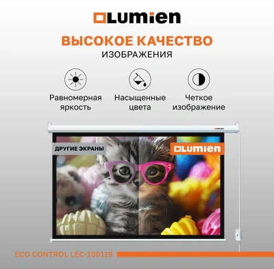 Экран Lumien 100" 157x227см Eco Control LEC-100119 16:9 настенно-потолочный рулонный белый (моторизованный привод)