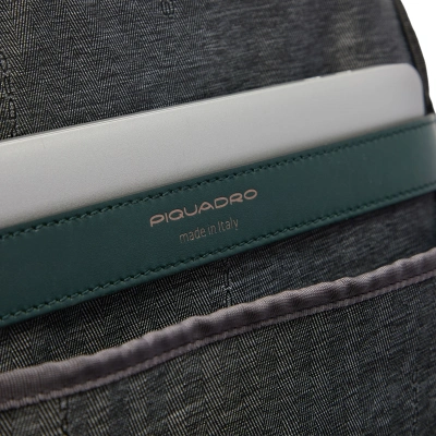 Рюкзак Piquadro Materia CA7263W151/BLUVE синий/зеленый натур.кожа