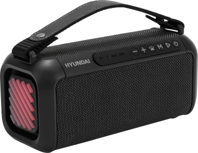Колонка порт. Hyundai H-PS1007 черный 60W 2.0 BT 10м 2600mAh