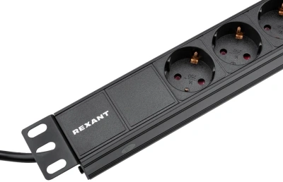 Блок распределения питания Rexant 04-0105-1 гор.размещ. 9xSchuko базовые 16A Schuko 2м