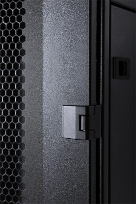 Шкаф серверный ЦМО (ШТК-СП-48.8.12-44АА-9005) напольный 48U 800x1130мм пер.дв.перфор. задн.дв.перфор. 2 бок.пан. 1350кг черный 890мм 170кг 180град. 2215мм