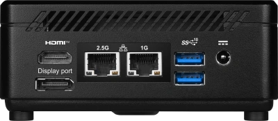 Неттоп MSI Cubi 5 1M-460BRU Core 7 150U (1.8) Graphics без ОС 2.5xGbitEth+1xGbitEth WiFi BT 65W черный (936-B0A821-460)