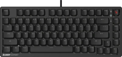 Клавиатура A4Tech MS76 механическая черный USB Multimedia for gamer LED кабель 1.8м