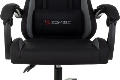Кресло игровое Zombie Void черный/серый с подголов. крестов. пластик