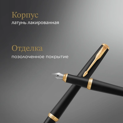 Ручка перьев. Parker Urban Core F309 (1931593) Muted Black GT F сталь нержавеющая подар.кор.