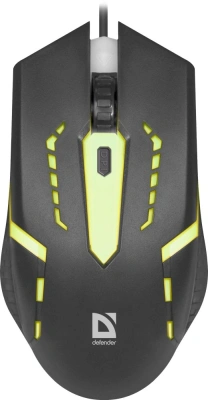 Мышь Defender Hit MB-601 черный оптическая 1200dpi USB 3but (52601)