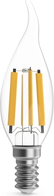 Лампа филам. Gauss Filament 13Вт цок.:E14 свеча 220B св.свеч.бел.теп. (упак.:1шт) (104801113)