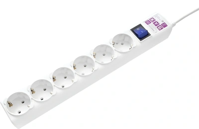 Сетевой фильтр Powercube SPG6-16-1,9M 1.9м (6 розеток) белый (коробка)