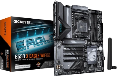 Материнская плата Gigabyte B550 X EAGLE WF6E Soc-AM4 AMD B550 4xDDR4 ATX AC`97 8ch(7.1) 2.5Gg RAID+HDMI