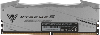 Память DDR5 2x16GB 8000MHz Patriot PVXR532G80C38KM Viper Xtreme 5 RGB RTL Gaming PC5-64000 CL38 DIMM UDIMM 288-pin 1.45В с радиатором Ret