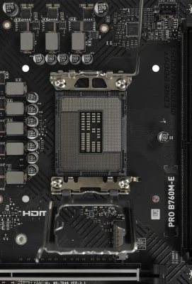 Материнская плата MSI PRO B760M-E Soc-1700 Intel B760 2xDDR5 mATX AC`97 8ch(7.1) GbLAN+VGA+HDMI