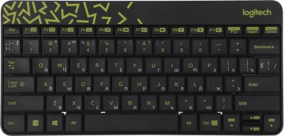 Клавиатура + мышь Logitech MK240 клав:черный/желтый мышь:черный/желтый USB беспроводная slim Multimedia (920-008198)