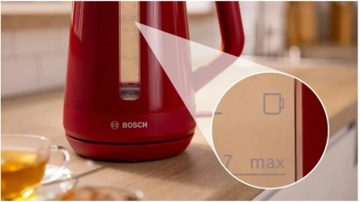 Чайник электрический Bosch TWK1M124 1.7л. 2400Вт красный корпус: пластик