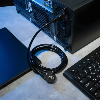 Шнур питания Rexant 11-1121 C13-Schuko проводник.:3x0.75мм2 1.8м 220В 6А черный