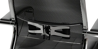 Кресло Метта Samurai SL-1 черный сиденье черный сет./экокожа с подголов. крестов. алюминий хром