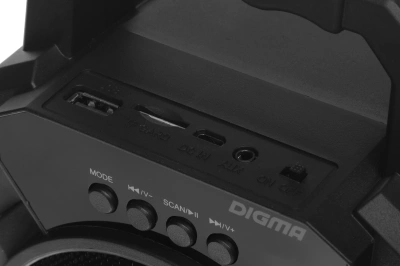 Колонка порт. Digma D-PS1500 черный 10W 1.0 BT 10м 500mAh (SP1500B)