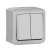 Выключатель Legrand Quteo 2кл. IP44 серый (782332) Выключатель Legrand Quteo 2кл. IP44 серый (782332)
