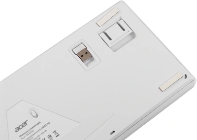 Клавиатура Acer OKR302 механическая белый USB беспроводная BT/Radio for gamer LED (ZL.KBDEE.016) кабель 1.6м