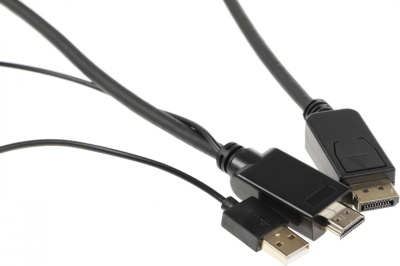 Кабель аудио-видео Buro HDMI (m)/DisplayPort (m) 3м. позолоч.конт. черный (HDMI-DP-3M)