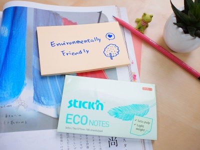 Блок самоклеящийся бумажный Stick`n ECO 21748 76x76мм 100лист. 60г/м2 пастель зеленый