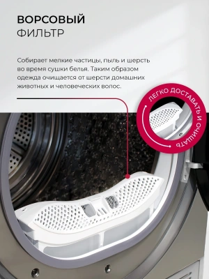 Сушильная машина Lex LDM10GrD кл.энер.:A++ макс.загр.:10кг серый (CHKO100018)