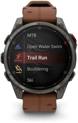 Смарт-часы Garmin Fenix 8 Pro 47мм 1.4" AMOLED корп.серый рем.песочный разм.брасл.:132-215мм (010-03198-40)