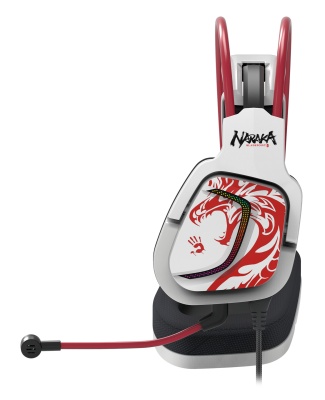 Наушники с микрофоном A4Tech Bloody G575 Naraka белый/красный 2м мониторные USB оголовье (G575 NARAKA)