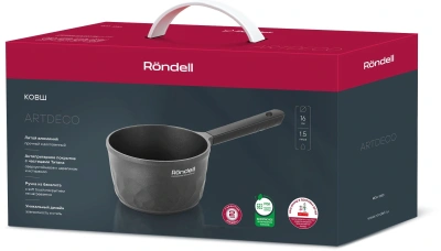 Ковш Rondell ArtDeco RDA-1253 1.5л. d=16см (без крышки) черный
