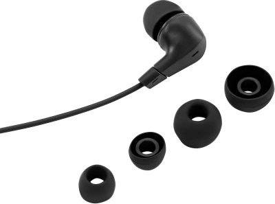 Гарнитура внутриканальные Оклик HS-S-250 1.2м черный проводные в ушной раковине (SS-E161)