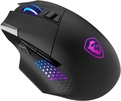 Мышь MSI VERSA PRO W черный оптическая 26000dpi беспров. BT/Radio USB 15but (S12-4301340-CLA)