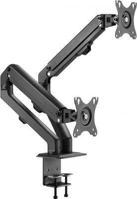 Кронштейн для мониторов Ultramounts UM729 черный 17"-27" макс.7кг крепление к столешнице поворот и наклон