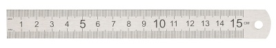 Линейка Silwerhof 160164 сталь нержавеющая дл.15см двухсторонняя шкала