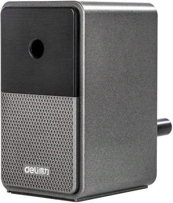 Точилка для карандашей механическая Deli 71160Black 1 отверстие пластик черный